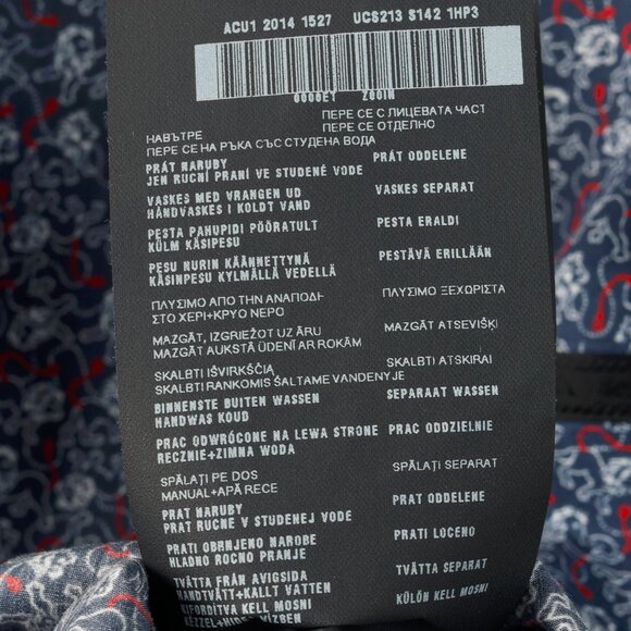 Prada Navy Lion-Print Cotton Short-Sleeve Button-Up Shirt - Picture 14 of 14